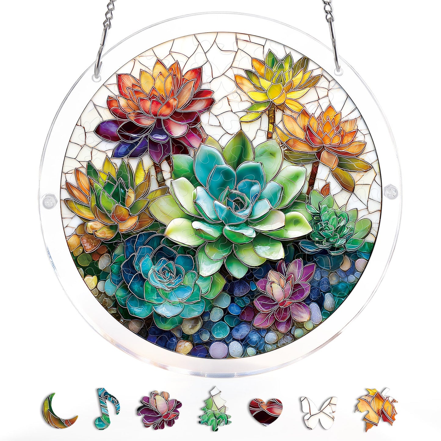 Dreamy Succulent Garden - Acrylic Window Suncatcher