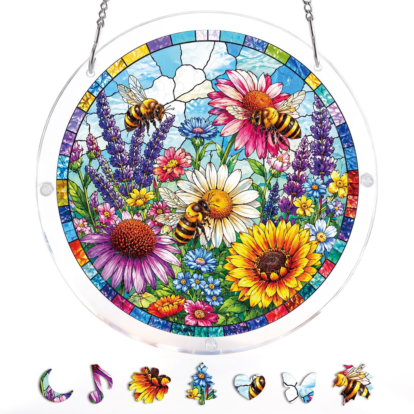 Bee Garden Bloom - Acrylic Window Suncatcher
