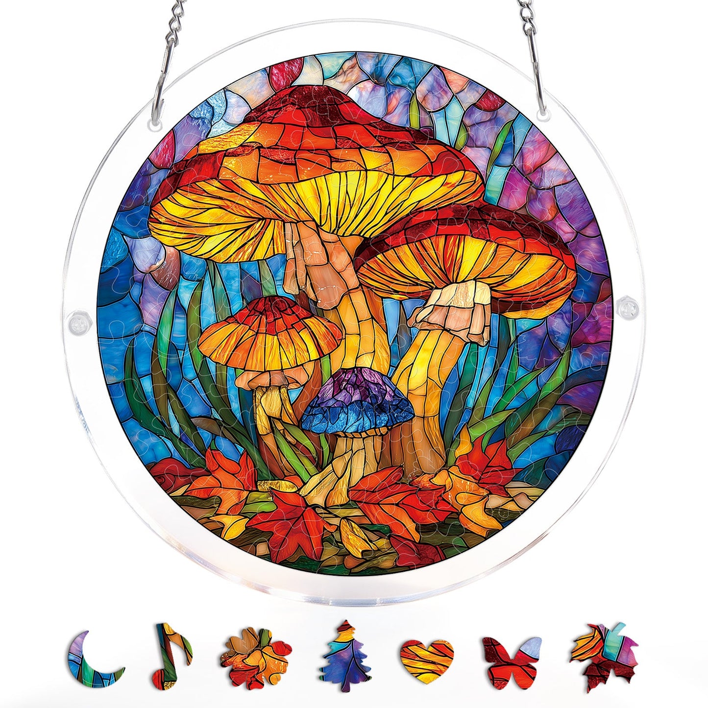 Mystic Mushroom Forest - Acrylic Window Suncatcher