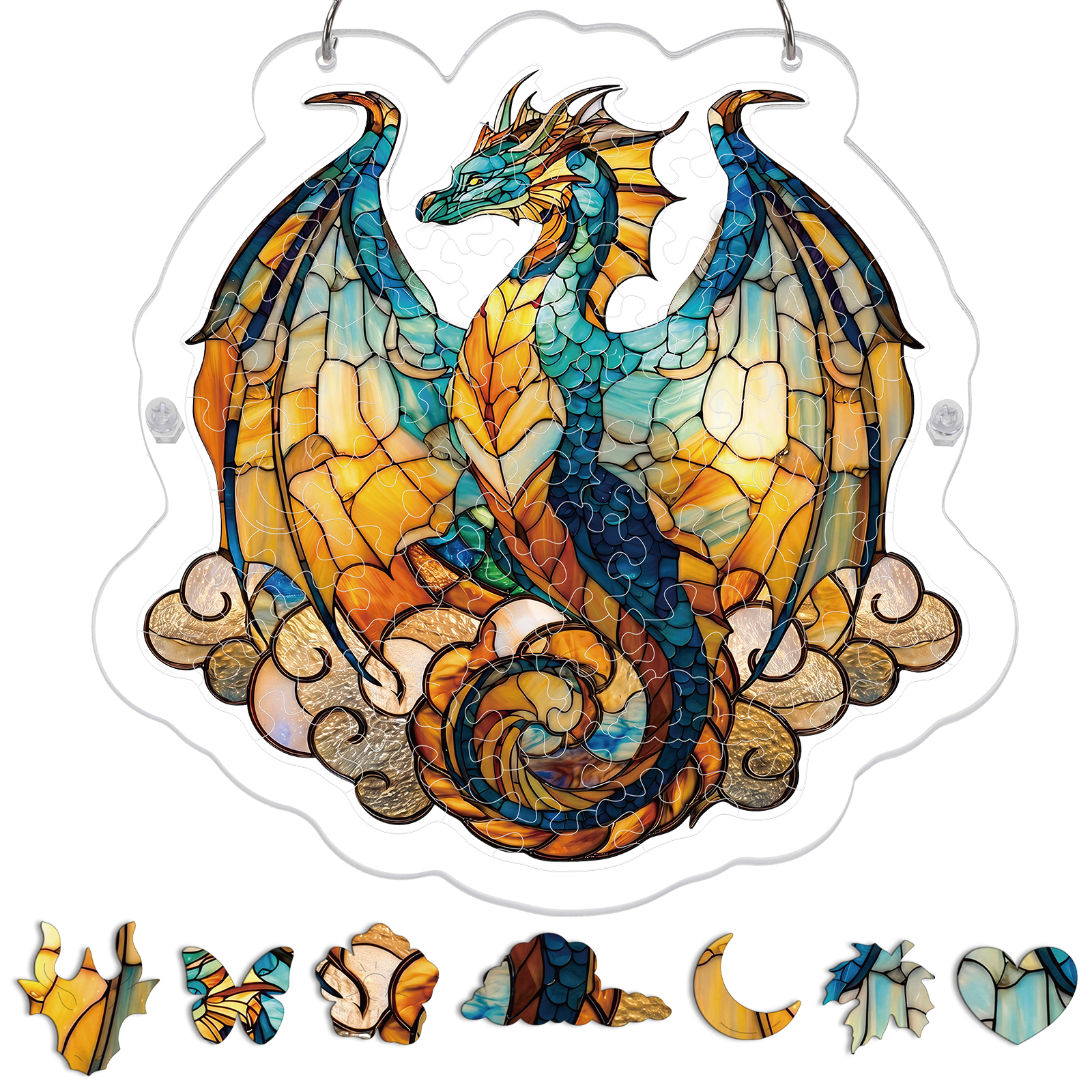 Oceanfire Dragon - Acrylic Window Suncatcher