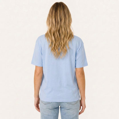 Wildflower Meadow Stitch Print Crew Neck Cotton Tee