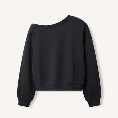 Hen and Wildflowers Cottage Print Off Shoulder Sweatshirts