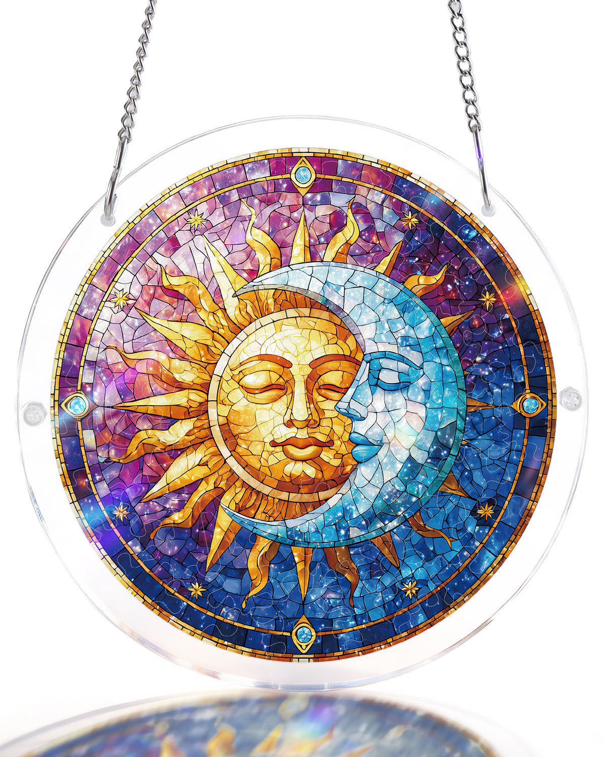 Sun and Moon in Harmony - Acrylic Window Suncatcher