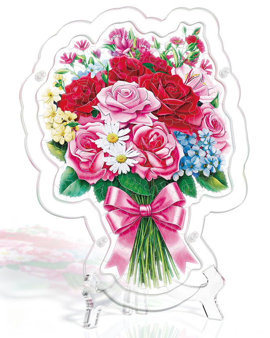 Acrylic Tabletop Romantic Flower Bouquet - Acrylic Window Suncatcher