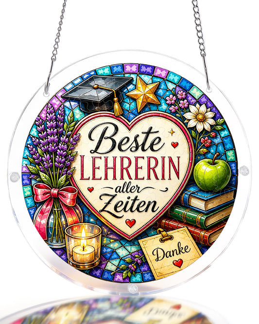 DE Female Teacher - Acrylic Window Suncatcher