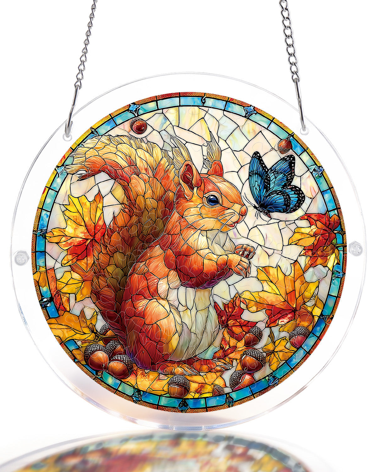 Acorn Squirrel - Acrylic Window Suncatcher