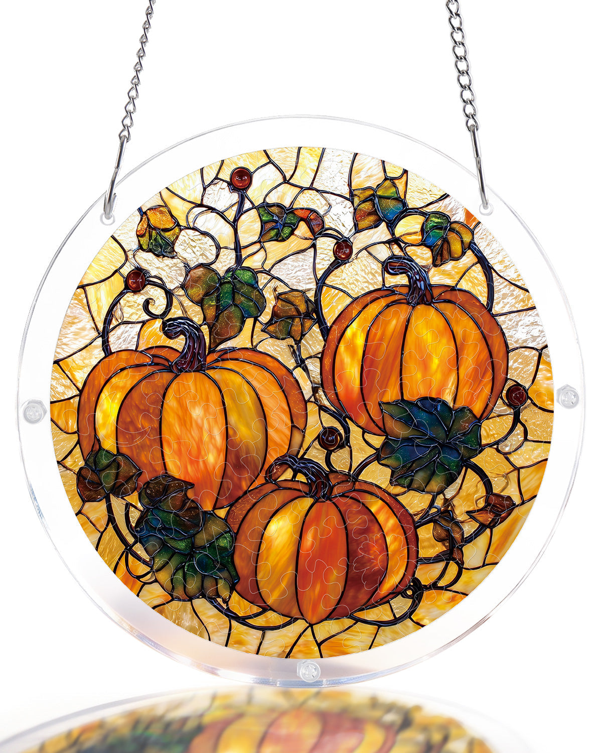 Harvest Pumpkin - Acrylic Window Suncatcher