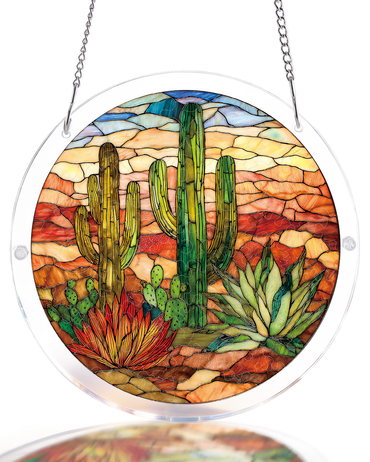 Sunset Cactus - Acrylic Window Suncatcher