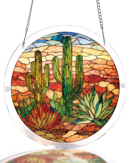 Sunset Cactus - Acrylic Window Suncatcher