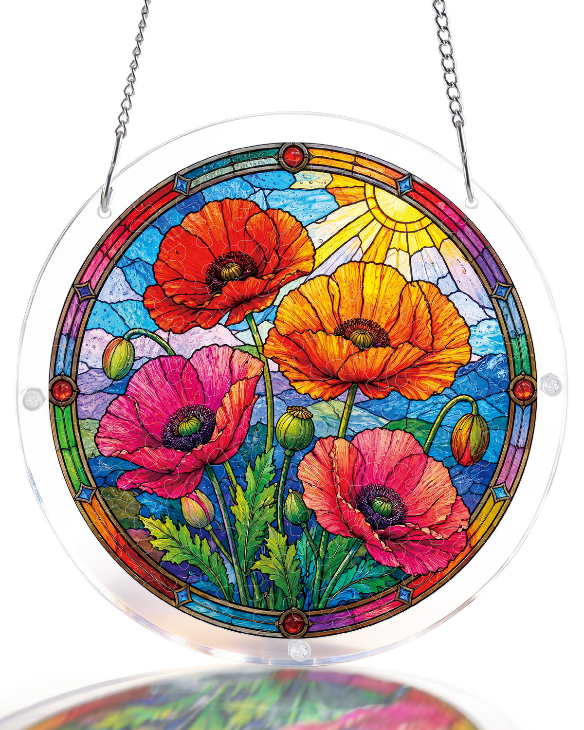 Sunlit Floral Garden - Acrylic Window Suncatcher