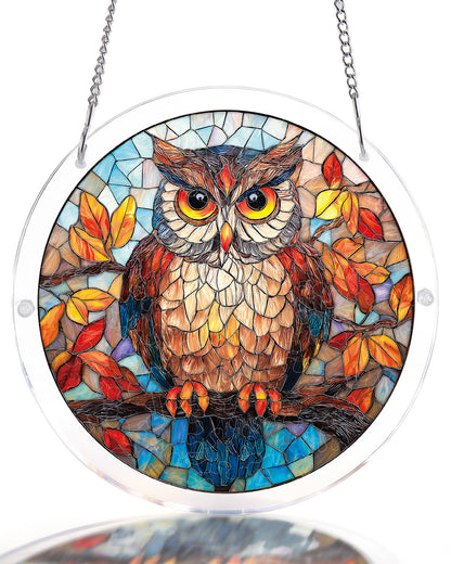 Autumn Owl - Acrylic Window Suncatcher