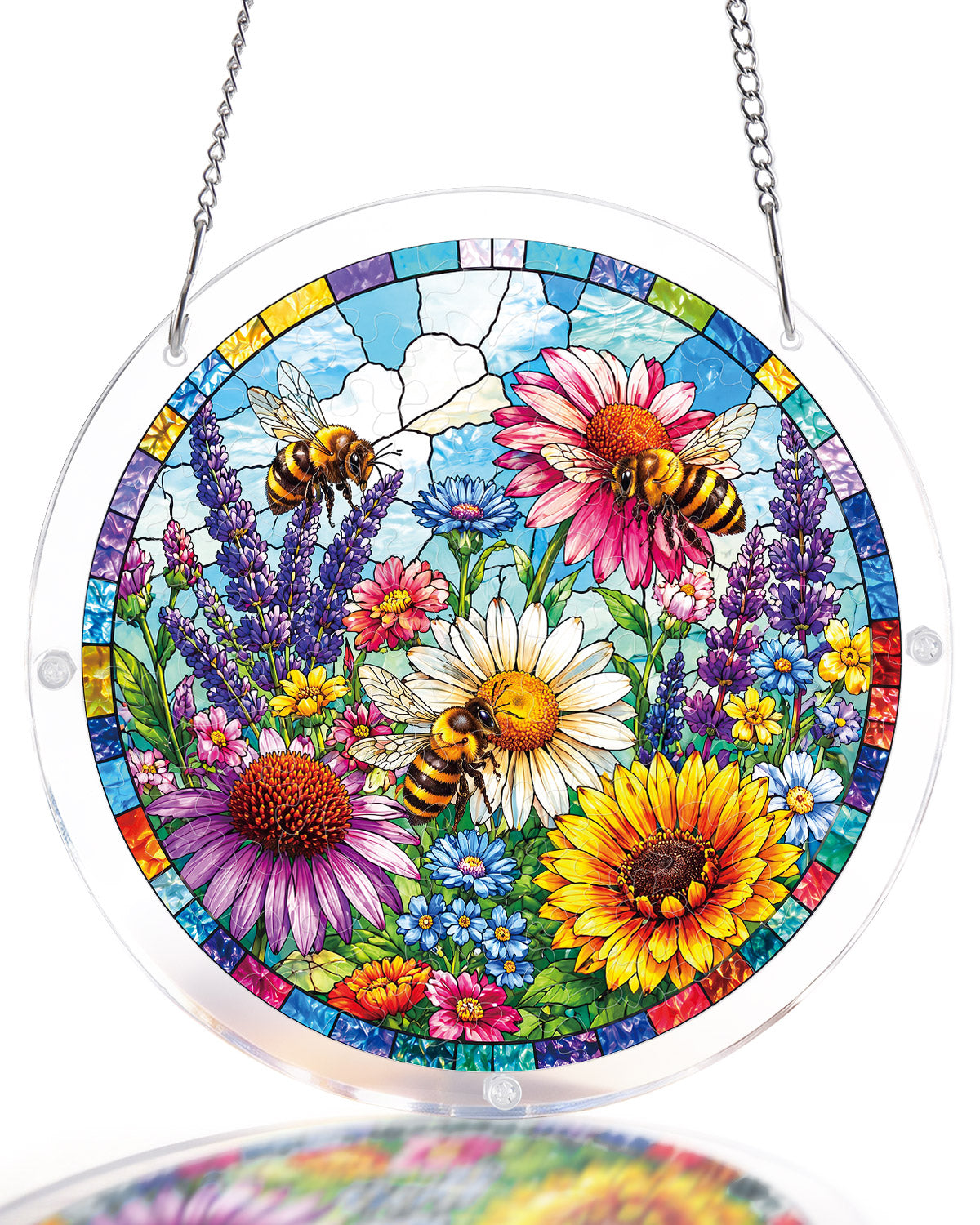 Bee Garden Bloom - Acrylic Window Suncatcher