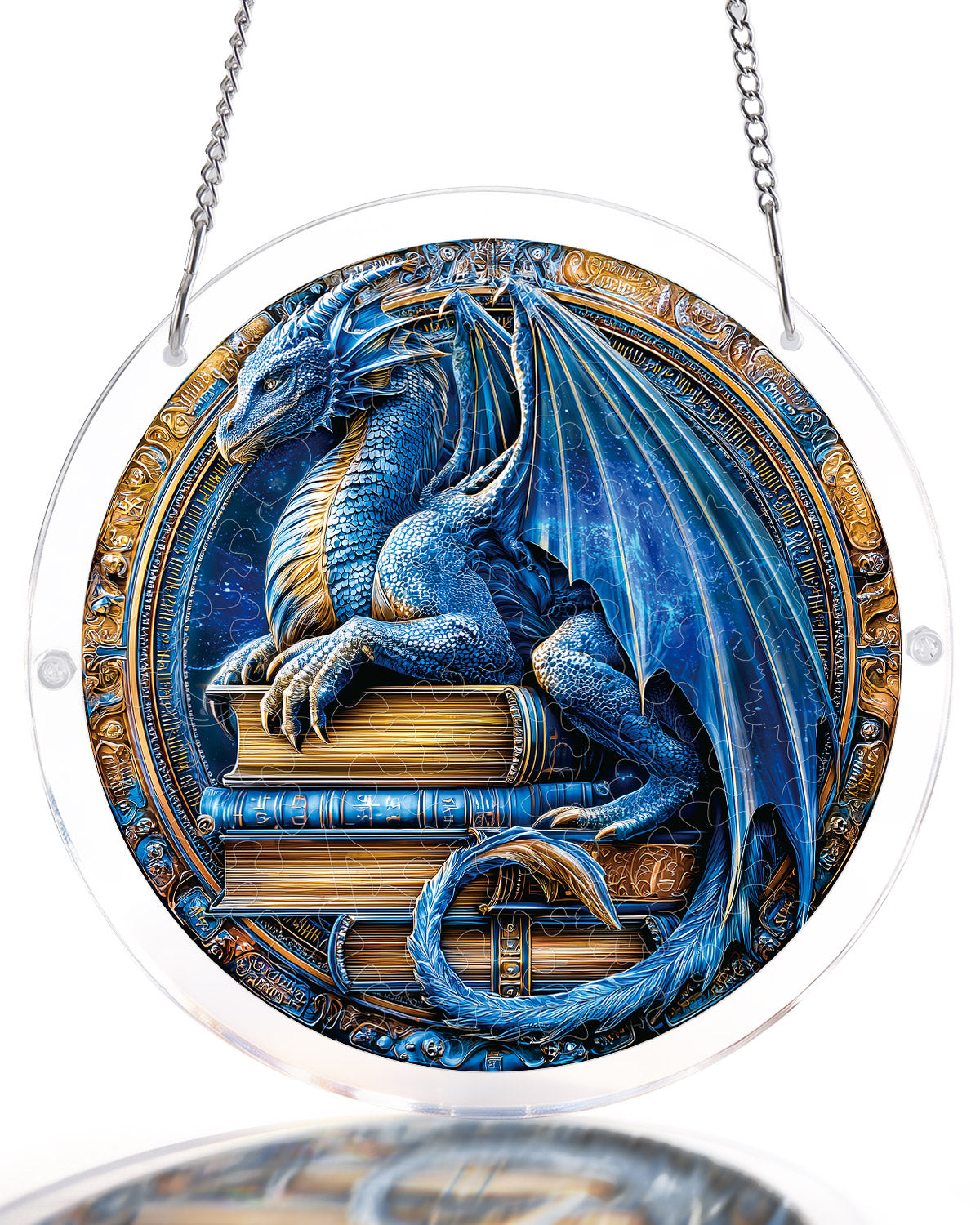 Dragon Realm Library - Acrylic Window Suncatcher