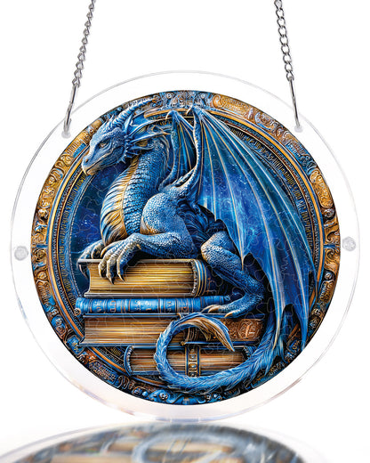 Dragon Realm Library - Acrylic Window Suncatcher