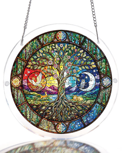 Tree of Day and Night - Acrylic Window Suncatcher