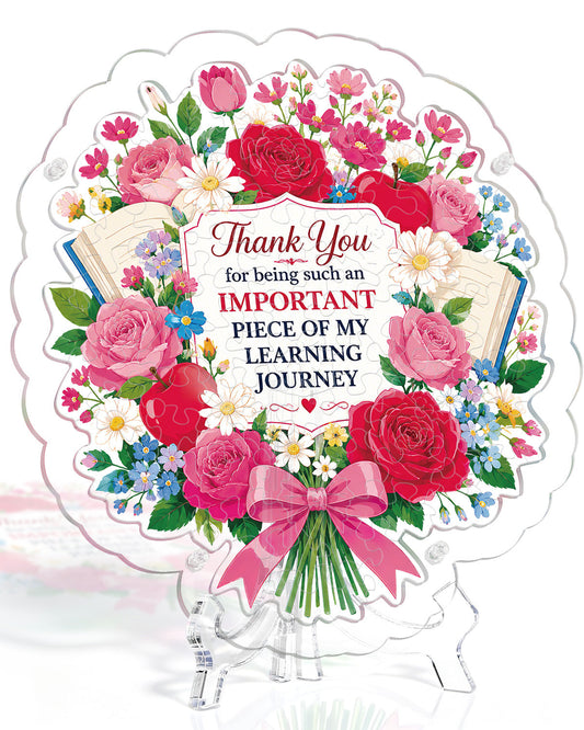 Acrylic Tabletop Thank You Teacher - Acrylic Window Suncatcher