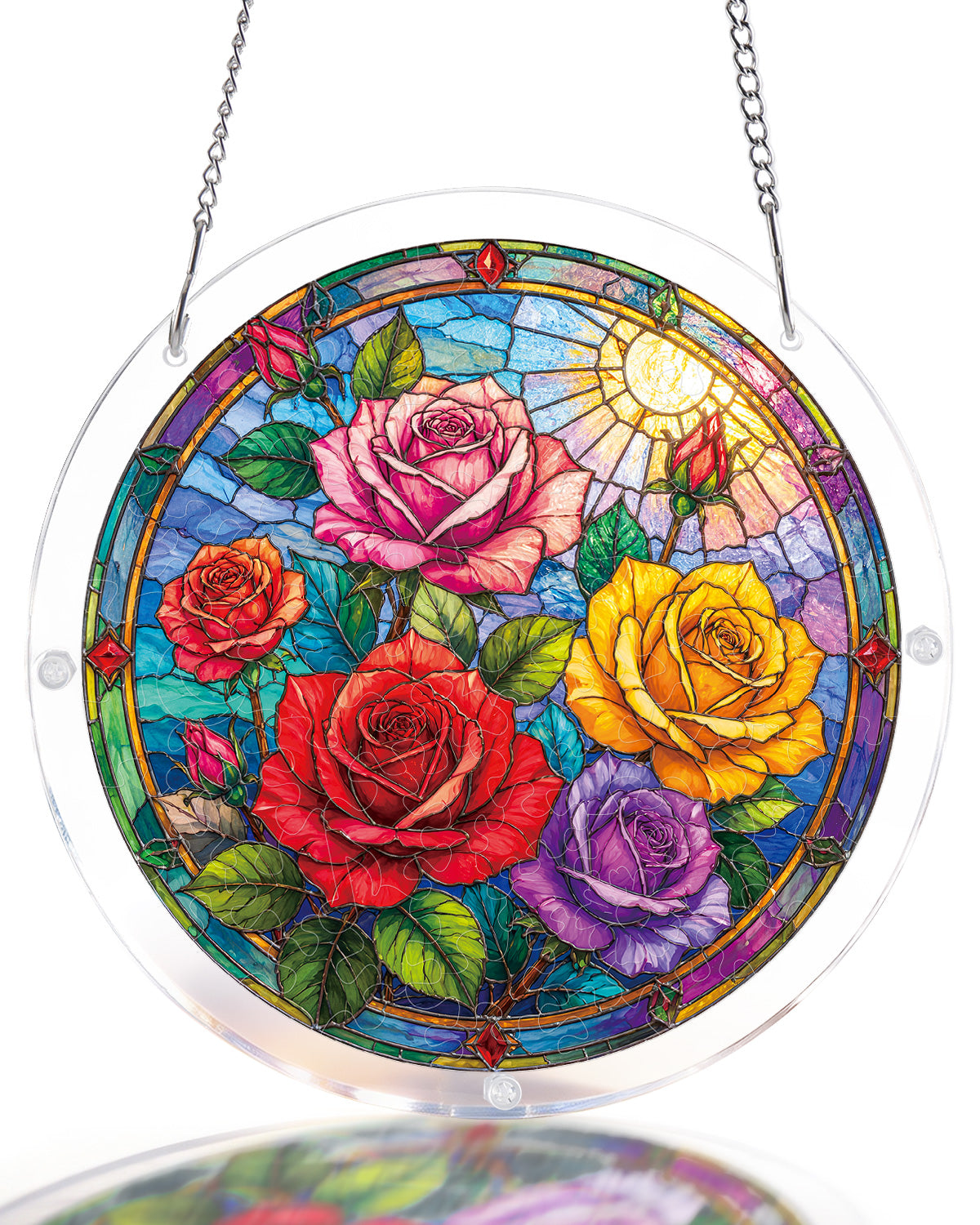 Rose Garden Window - Acrylic Window Suncatcher