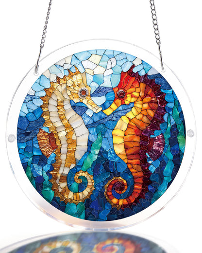 Dreamy Seahorses - Acrylic Window Suncatcher