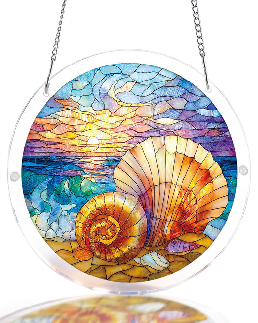 Ocean Echo Shell - Acrylic Window Suncatcher