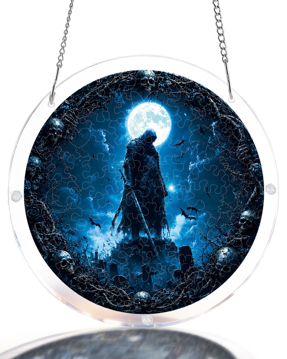 Moonlit Guardian - Acrylic Window Suncatcher