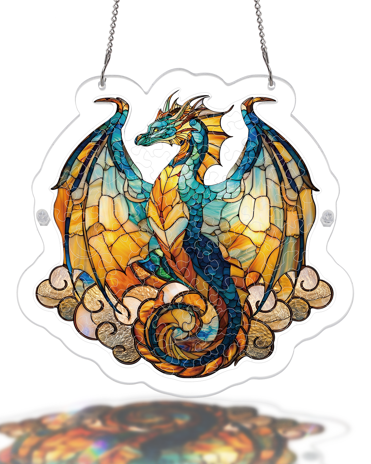 Oceanfire Dragon - Acrylic Window Suncatcher