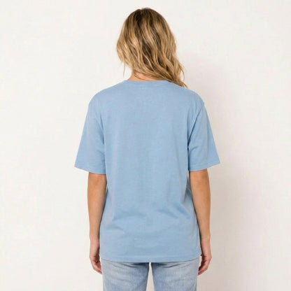 Books and Potted Plants Print Crew Neck Cotton Tee