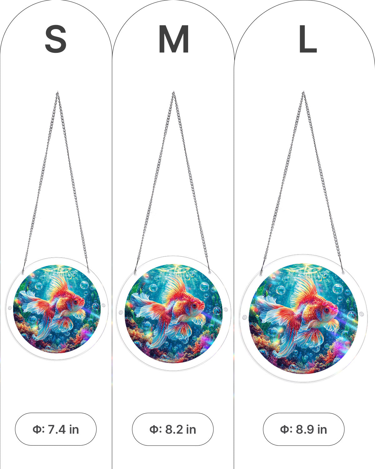 Starflame Goldfish - Acrylic Window Suncatcher