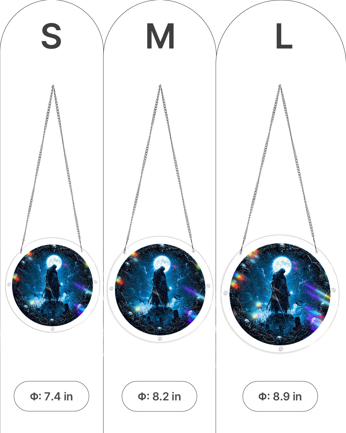 Moonlit Guardian - Acrylic Window Suncatcher