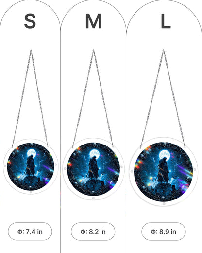 Moonlit Guardian - Acrylic Window Suncatcher
