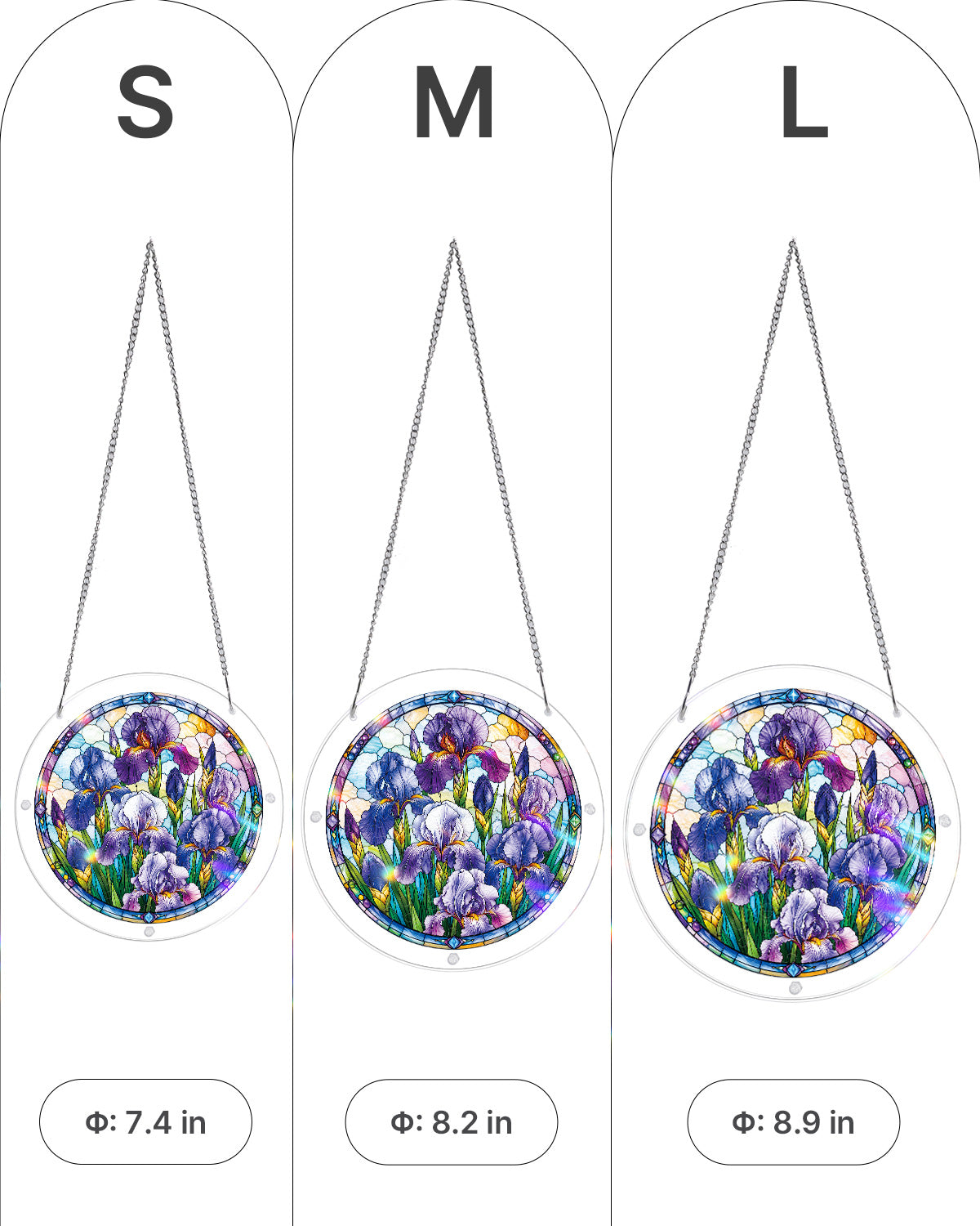 Iris Morning Light - Acrylic Window Suncatcher