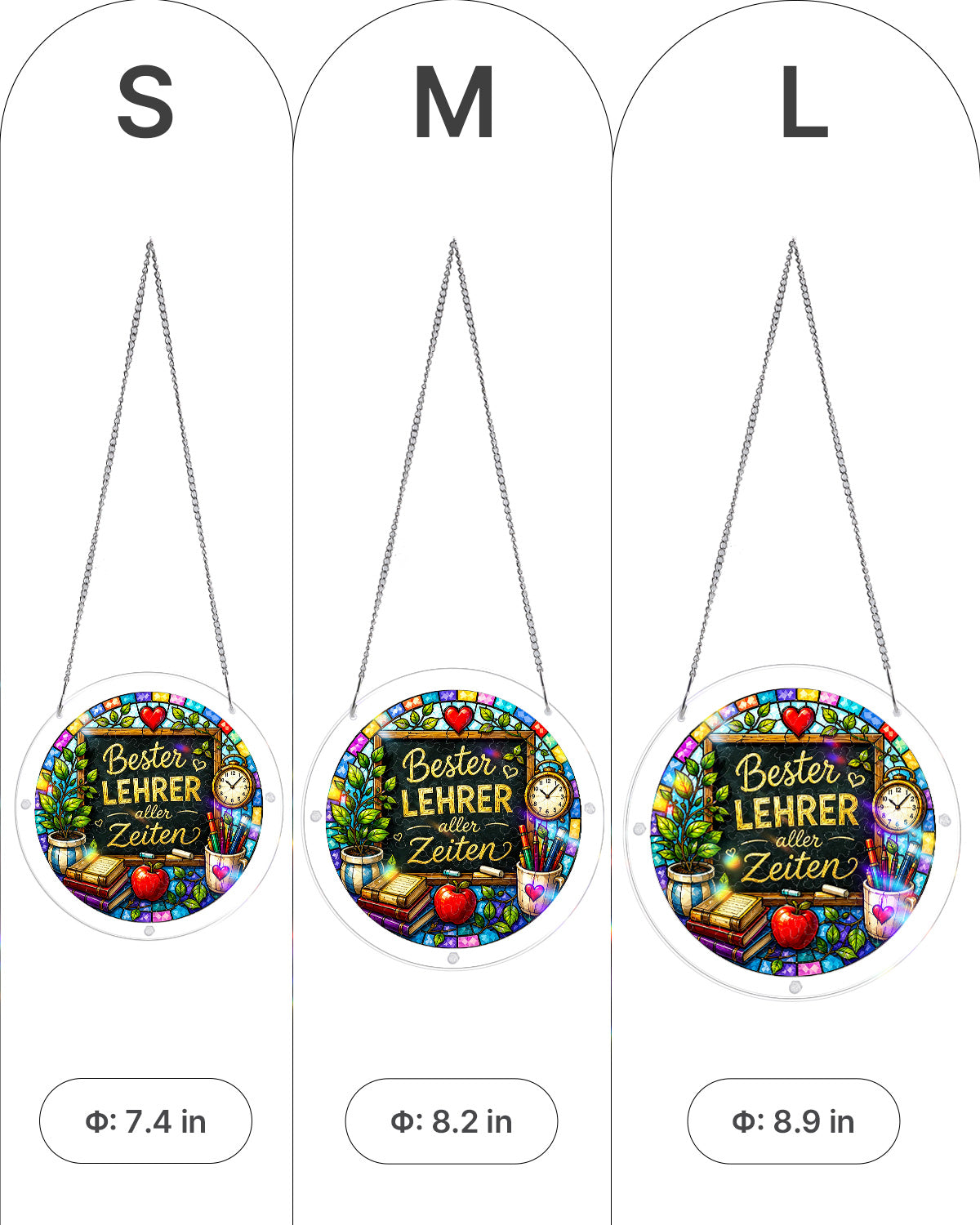 DE Male Teacher - Acrylic Window Suncatcher