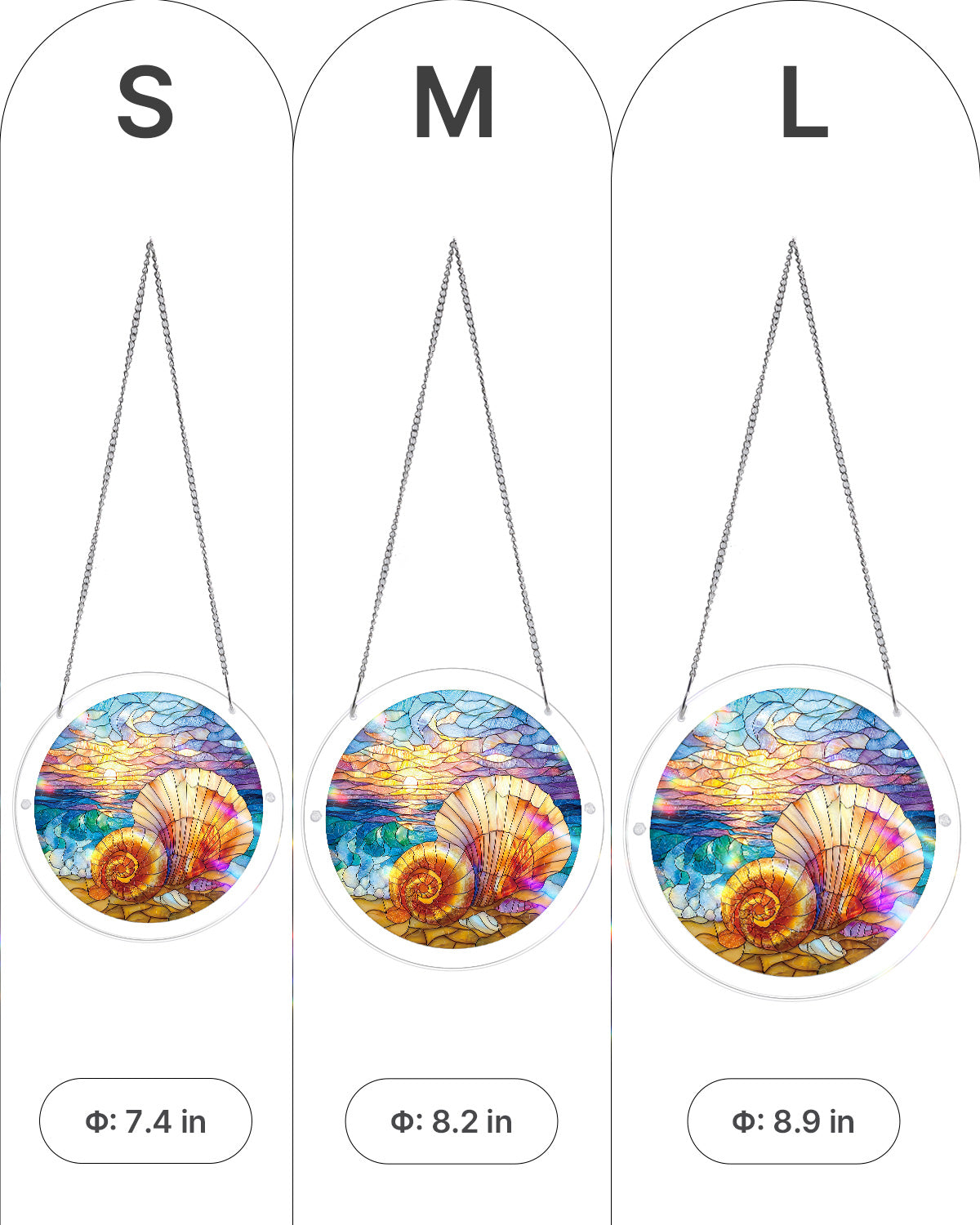 Ocean Echo Shell - Acrylic Window Suncatcher