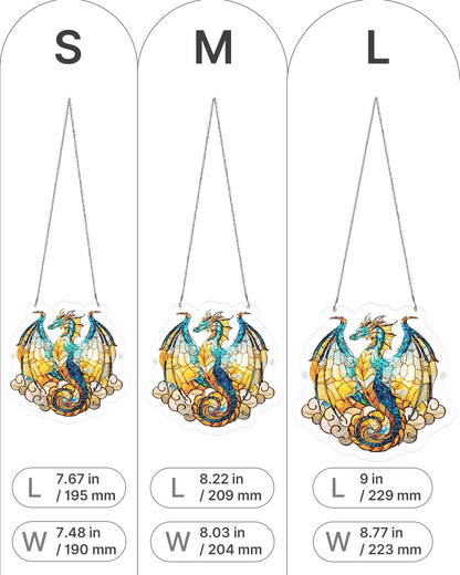 Oceanfire Dragon - Acrylic Window Suncatcher