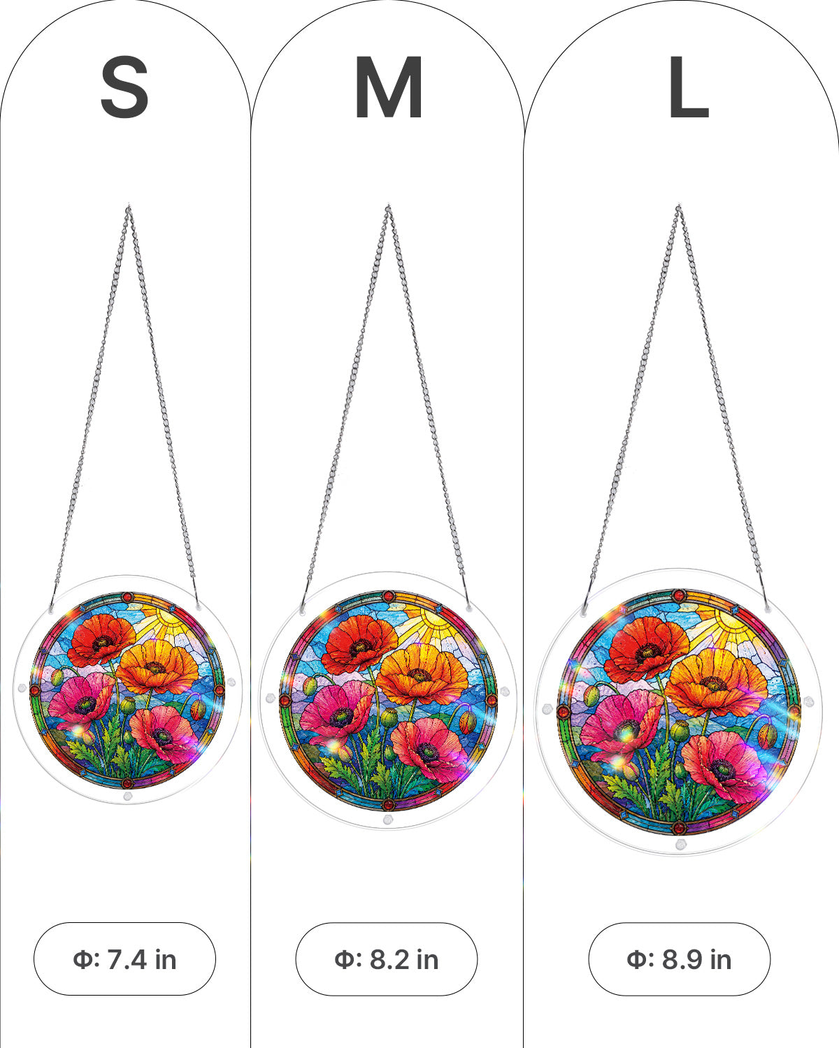 Sunlit Floral Garden - Acrylic Window Suncatcher