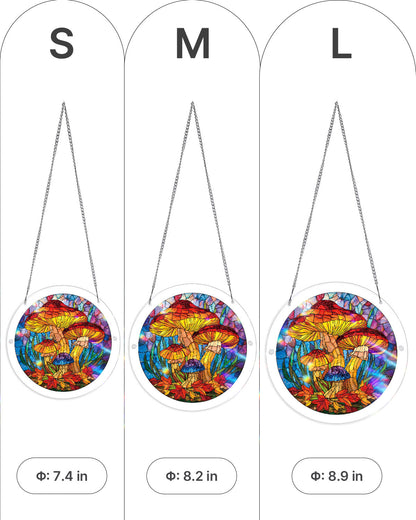 Mystic Mushroom Forest - Acrylic Window Suncatcher