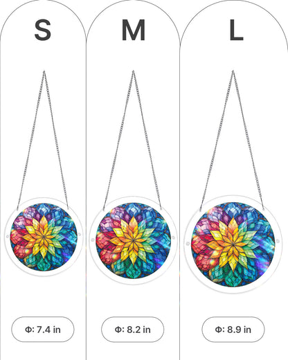 Radiant Flower Wheel - Acrylic Window Suncatcher