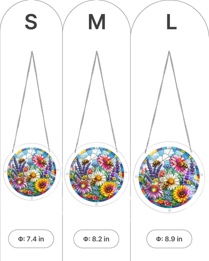 Bee Garden Bloom - Acrylic Window Suncatcher