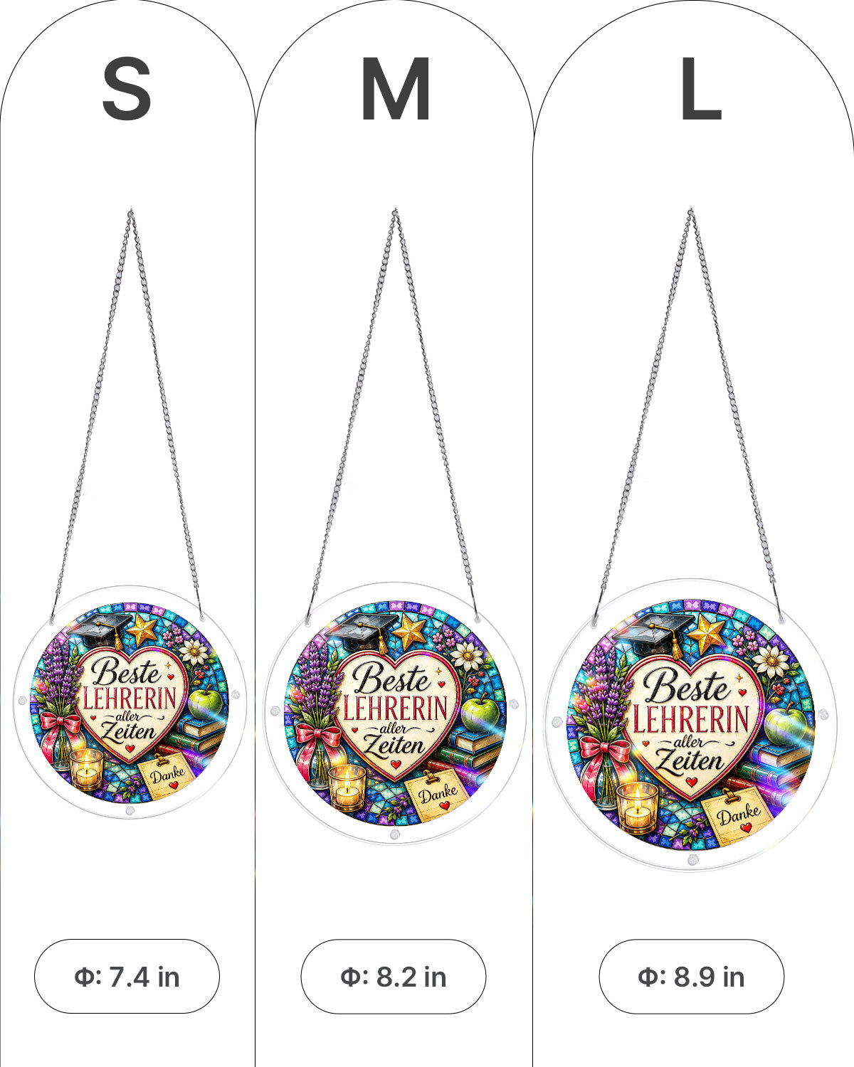 DE Female Teacher - Acrylic Window Suncatcher