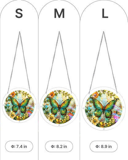 Emerald Butterfly Whisper - Acrylic Window Suncatcher