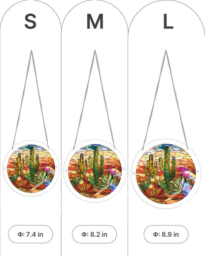 Sunset Cactus - Acrylic Window Suncatcher