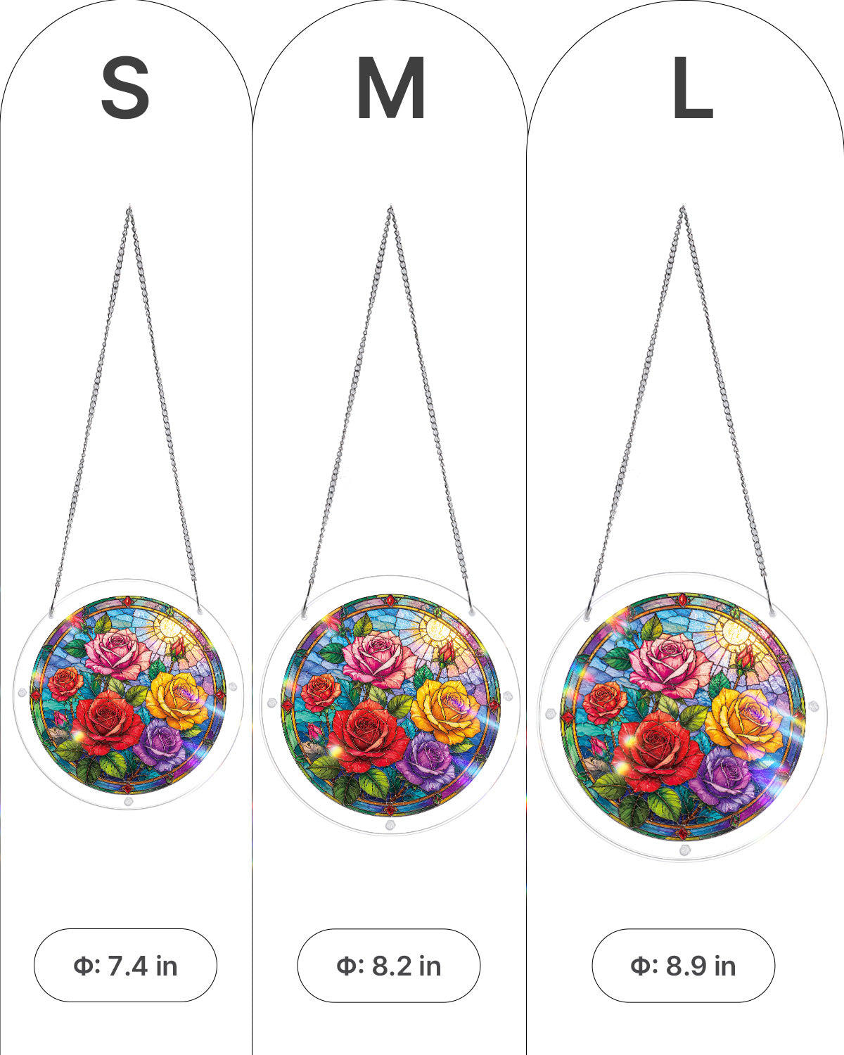 Rose Garden Window - Acrylic Window Suncatcher