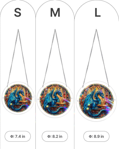 The Blue Dragon Library - Acrylic Window Suncatcher