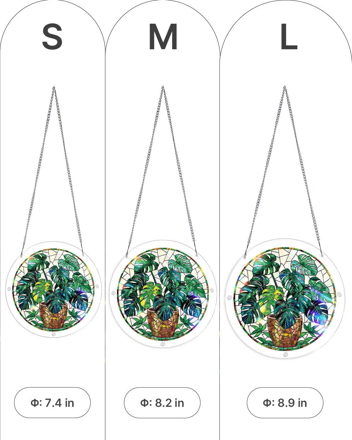 Monstera Greenery - Acrylic Window Suncatcher