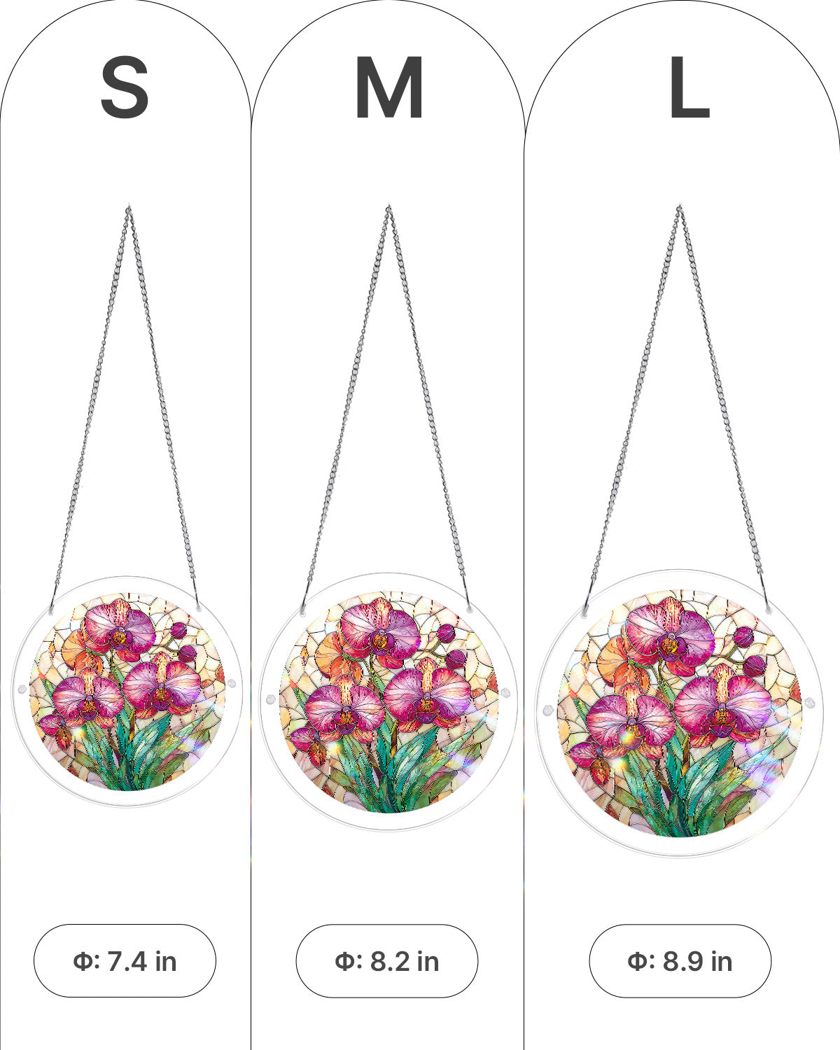 Dreamy Orchids - Acrylic Window Suncatcher