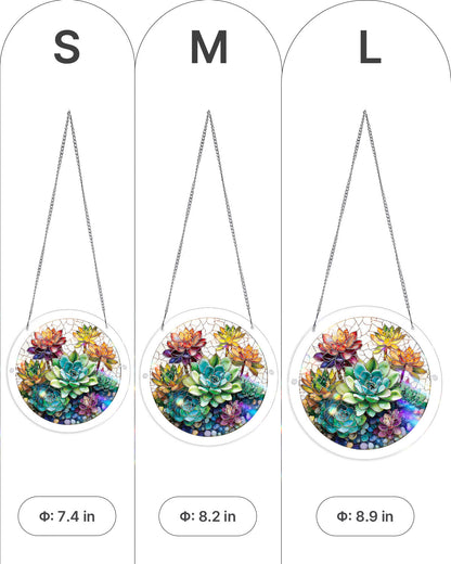 Dreamy Succulent Garden - Acrylic Window Suncatcher