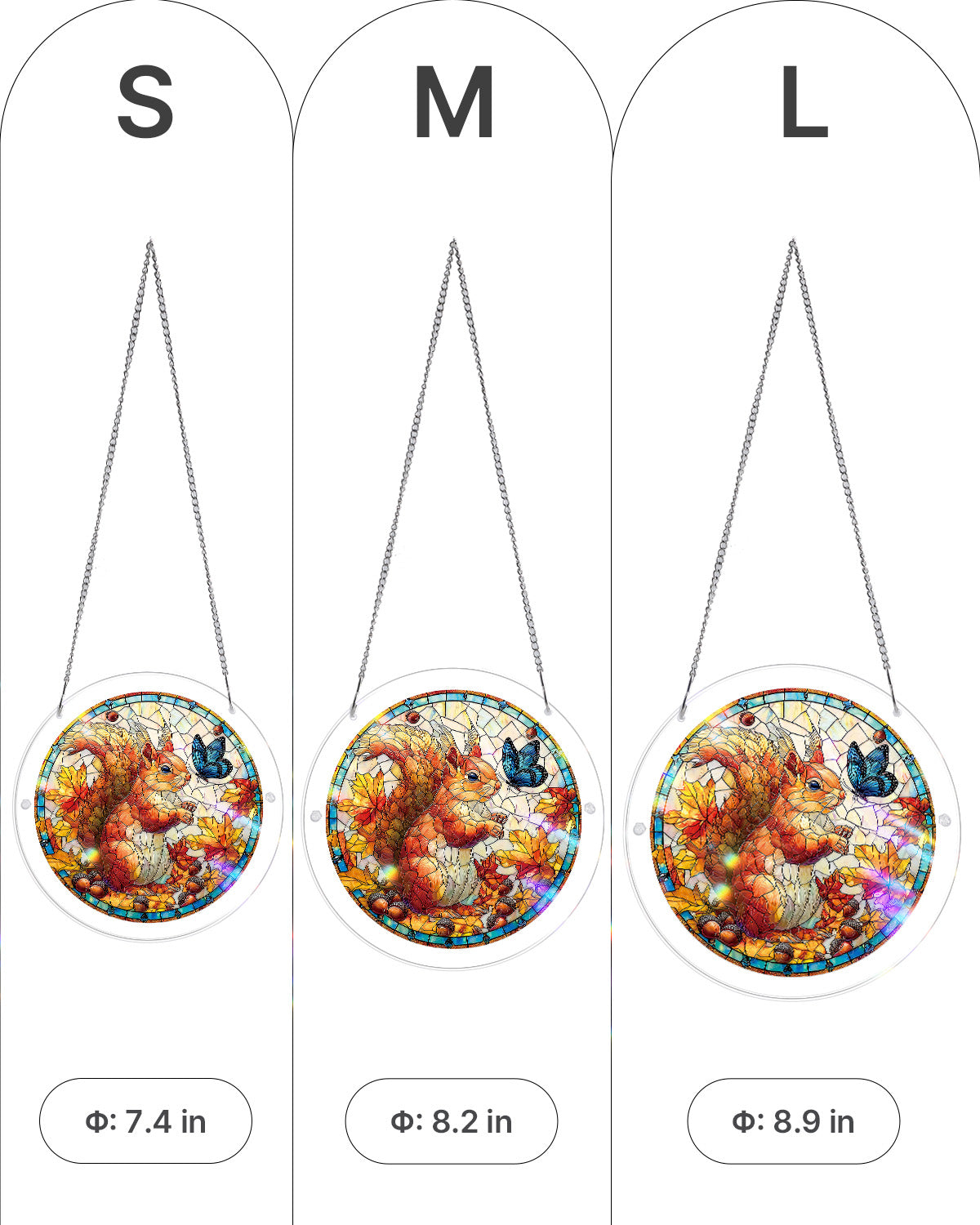Acorn Squirrel - Acrylic Window Suncatcher