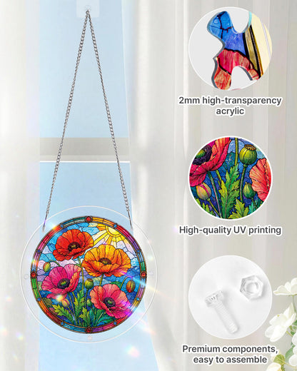 Sunlit Floral Garden - Acrylic Window Suncatcher