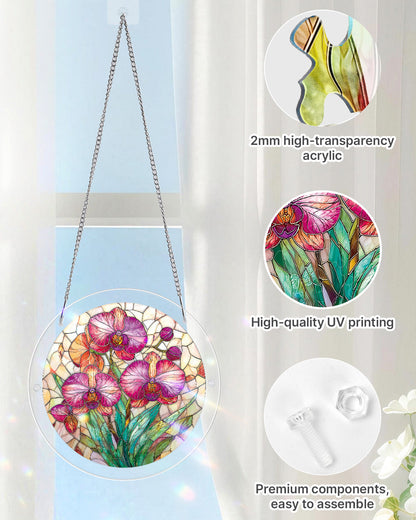Dreamy Orchids - Acrylic Window Suncatcher
