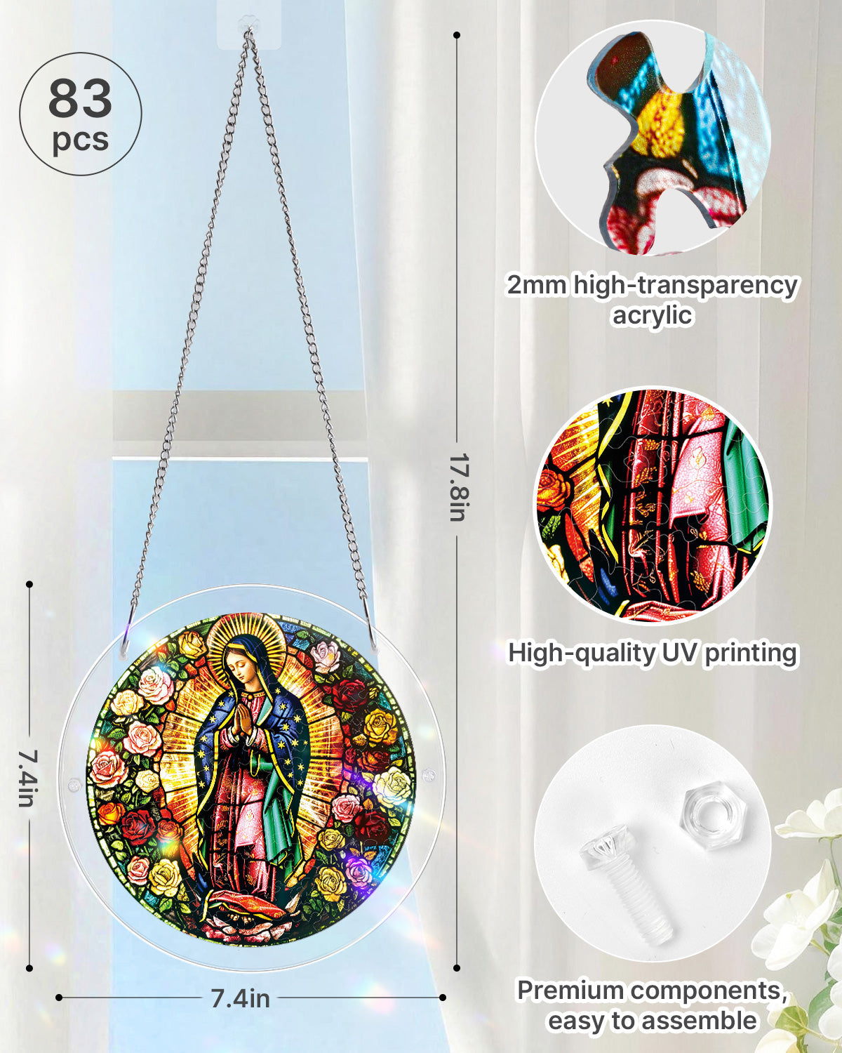 Light of Prayer - Acrylic Window Suncatcher