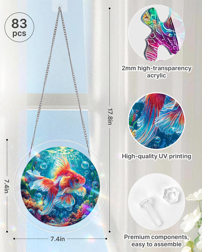 Starflame Goldfish - Acrylic Window Suncatcher